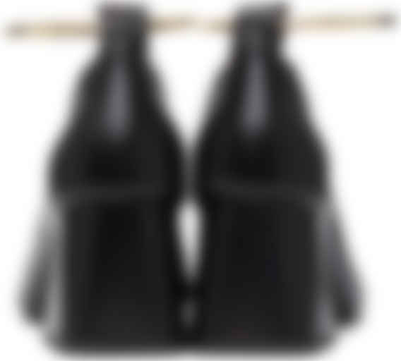 Jil Sander: Black Whipstitch Anklet Pumps | SSENSE