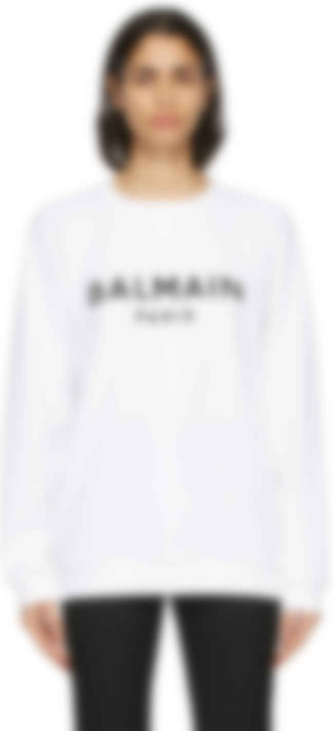 balmain sweatshirt white