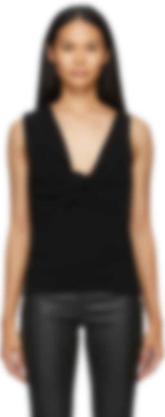 plunge neck tank top