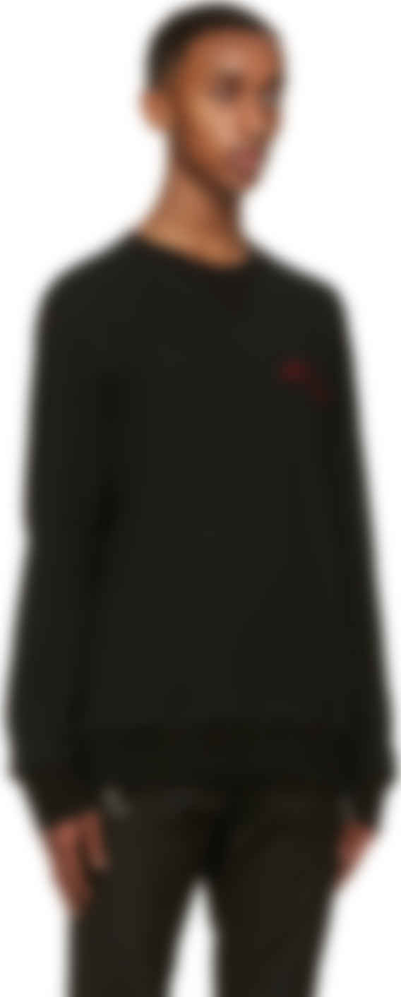 Black Embroidered Logo Sweatshirt