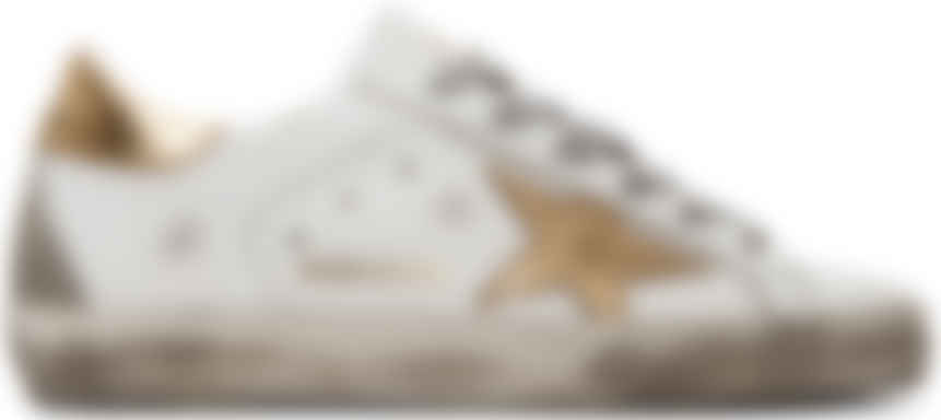 Golden Goose White Gold Superstar Sneakers Ssense