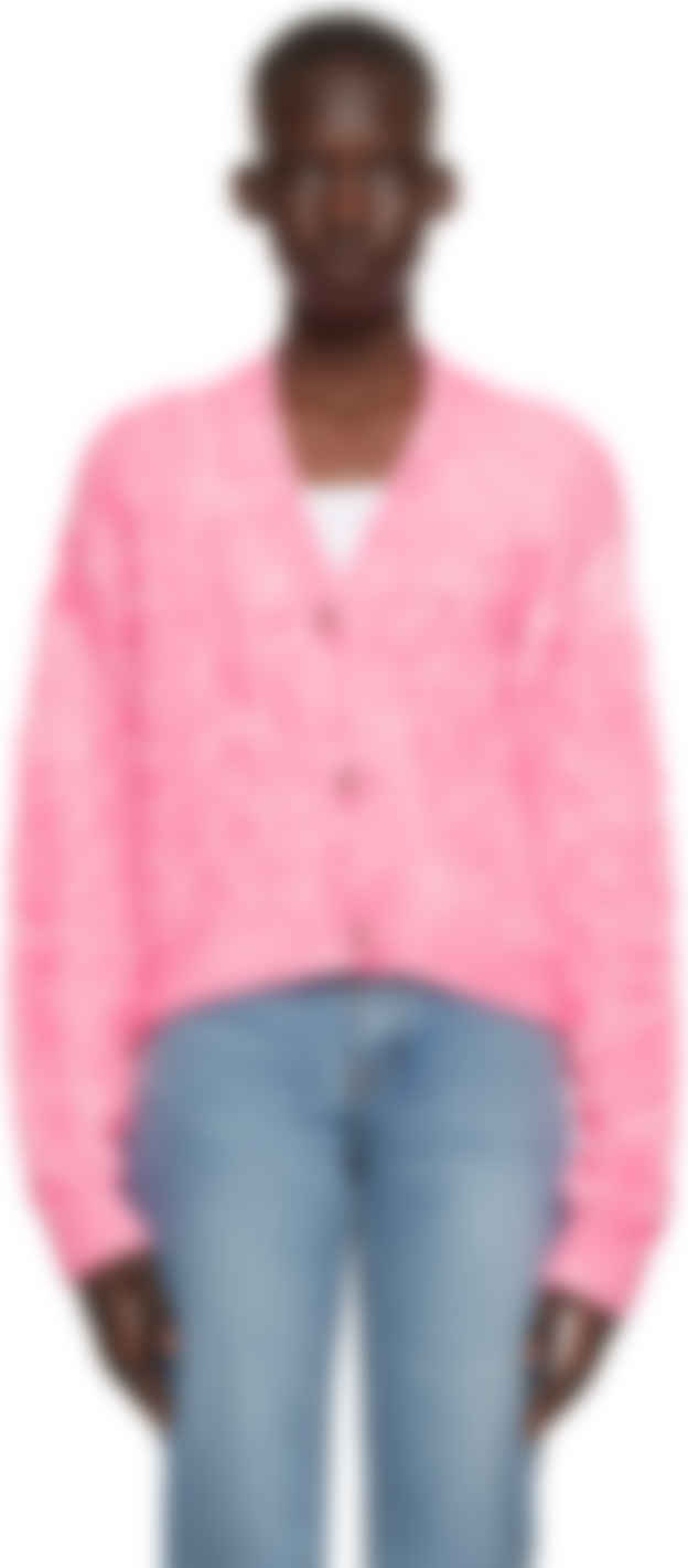 white cable cardigan