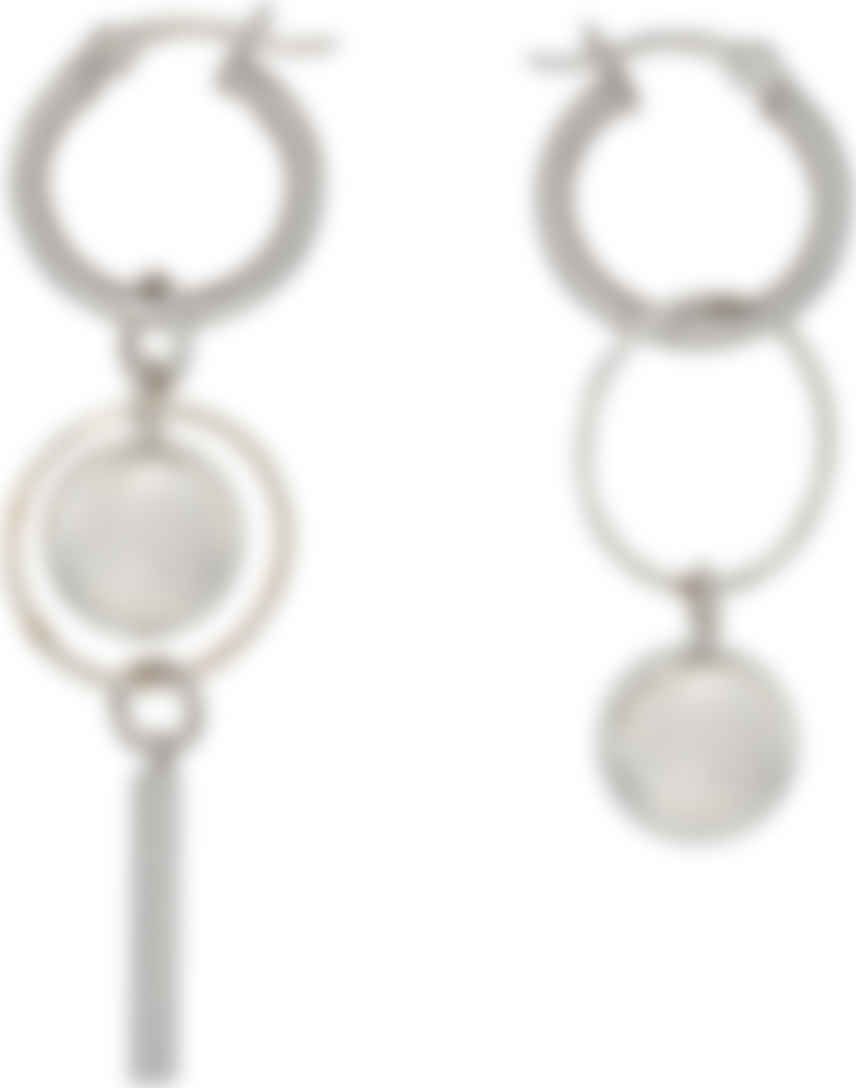 Mounser Boucles D Oreilles A Anneaux Argentees Solar Petite Ssense France