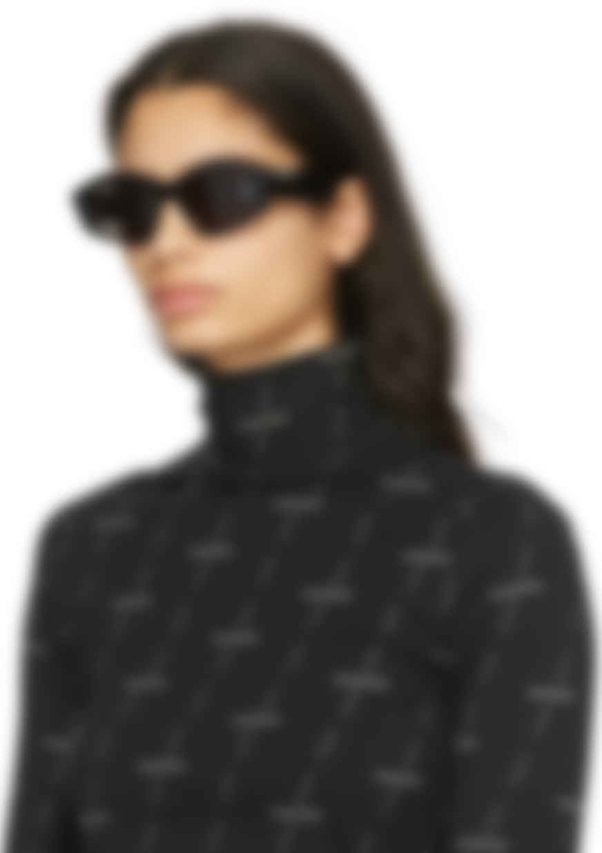 balenciaga black cat eye sunglasses