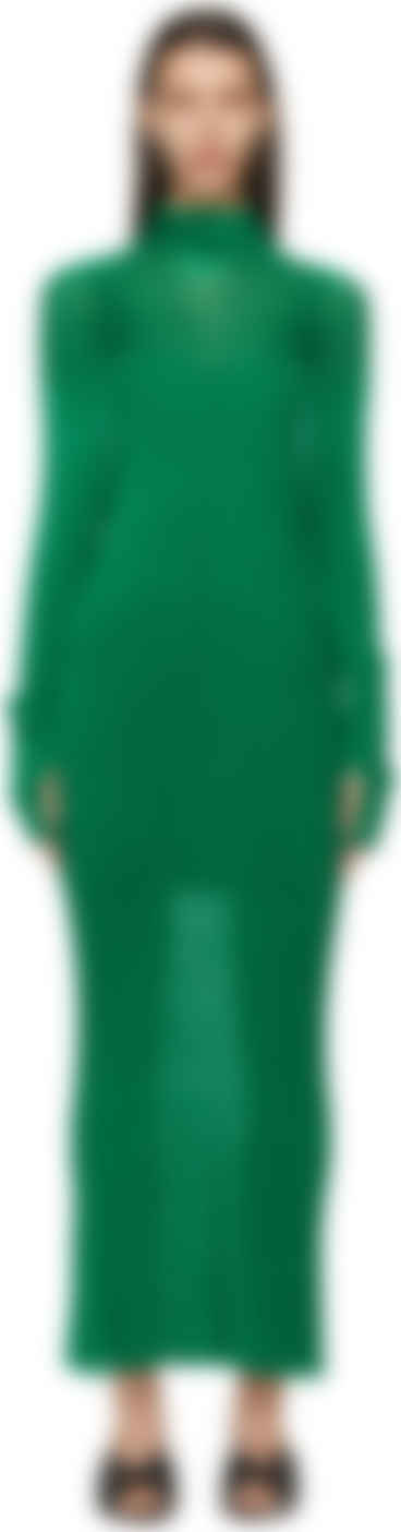 balenciaga green dress