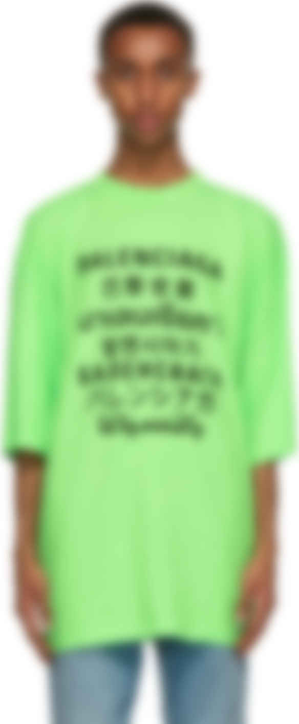 balenciaga green shirt