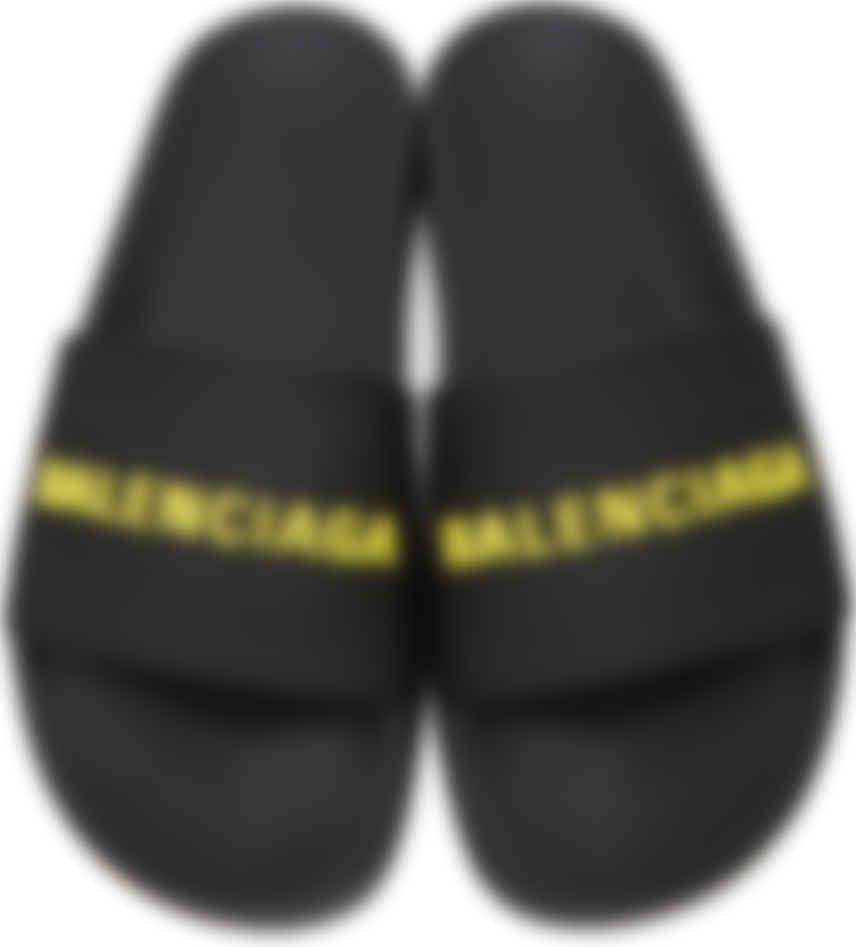 yellow balenciaga slides