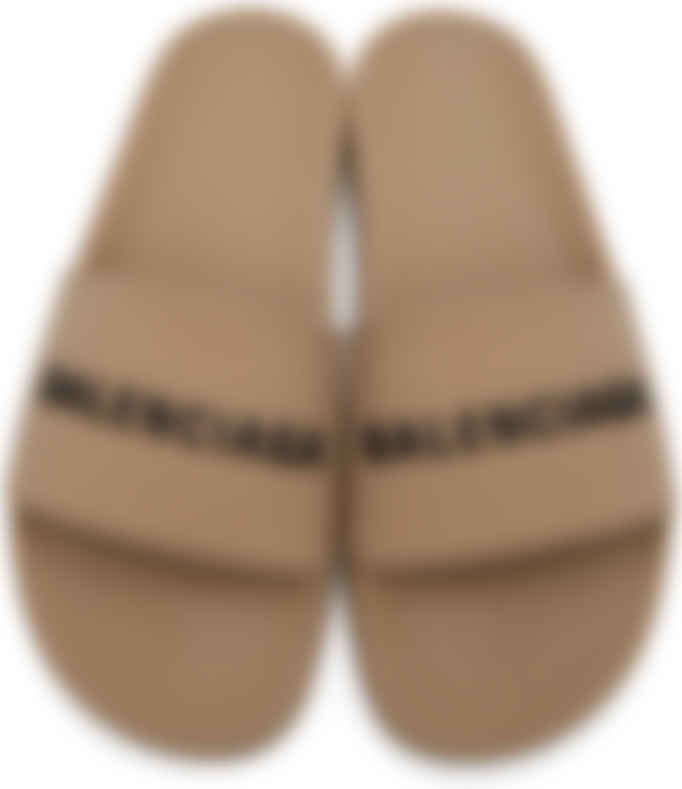 balenciaga beige slides