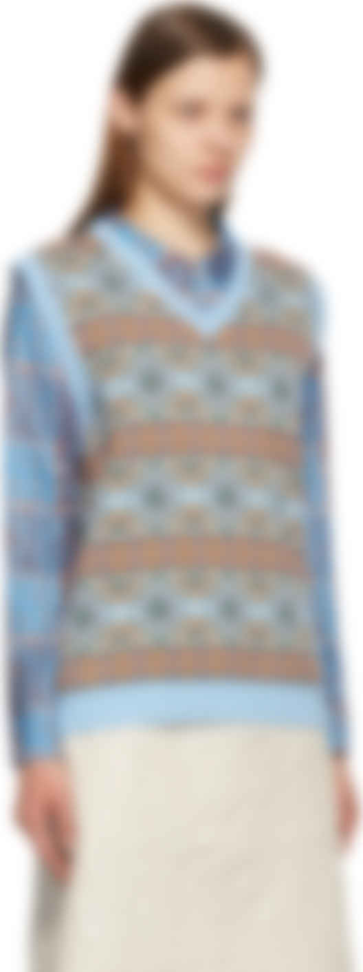 Stussy ニットベストL size 水色 GIZA sweater vest STUSSY（ステューシー）の「Giza Sweater Vest（ニット/セーター