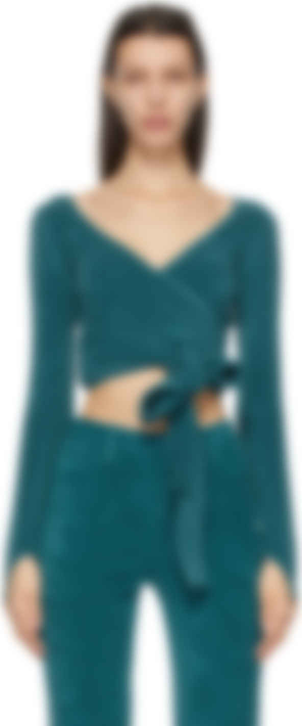 green wrap cardigan