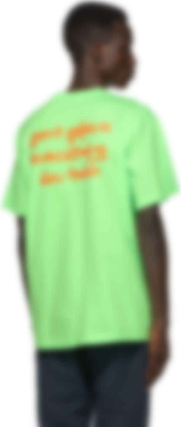 Burberry: Green Aaron Slogan T-Shirt 