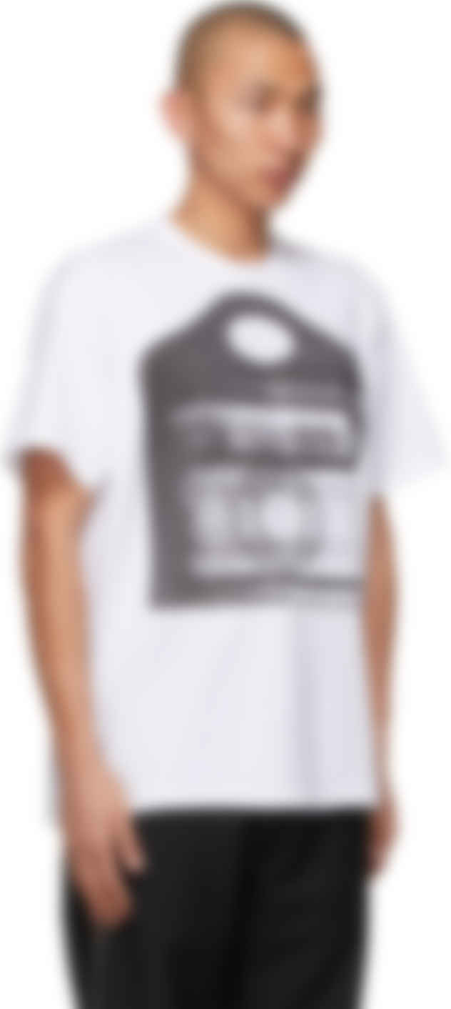 Burberry White Pocket Bag Print T Shirt Ssense