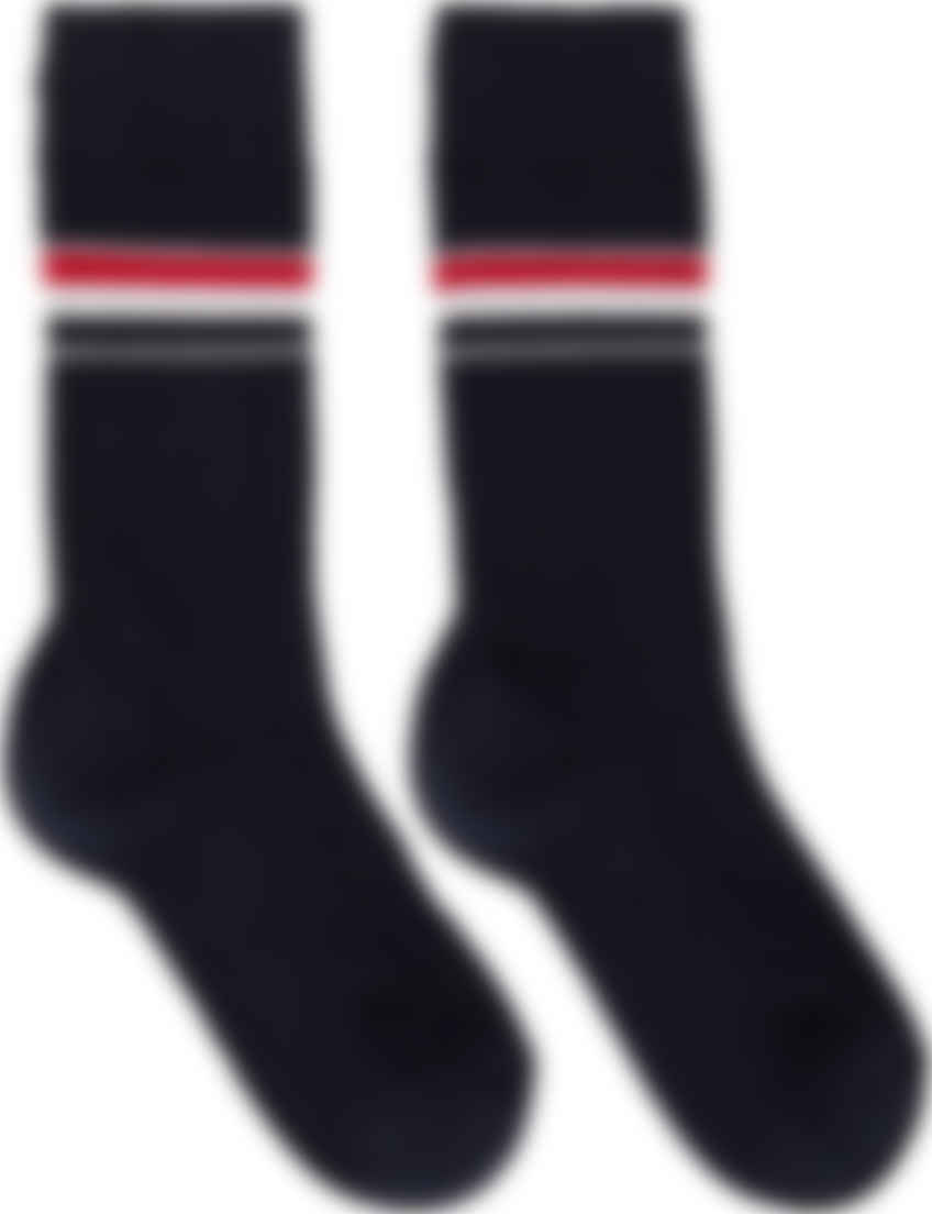 Navy RWB Stripe Mid-Calf Athletic Socks 