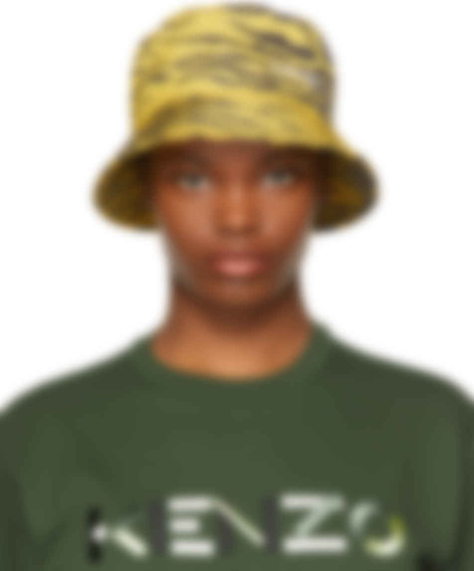 yellow and black bucket hat