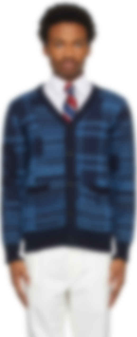 beams plus patchwork cardigan