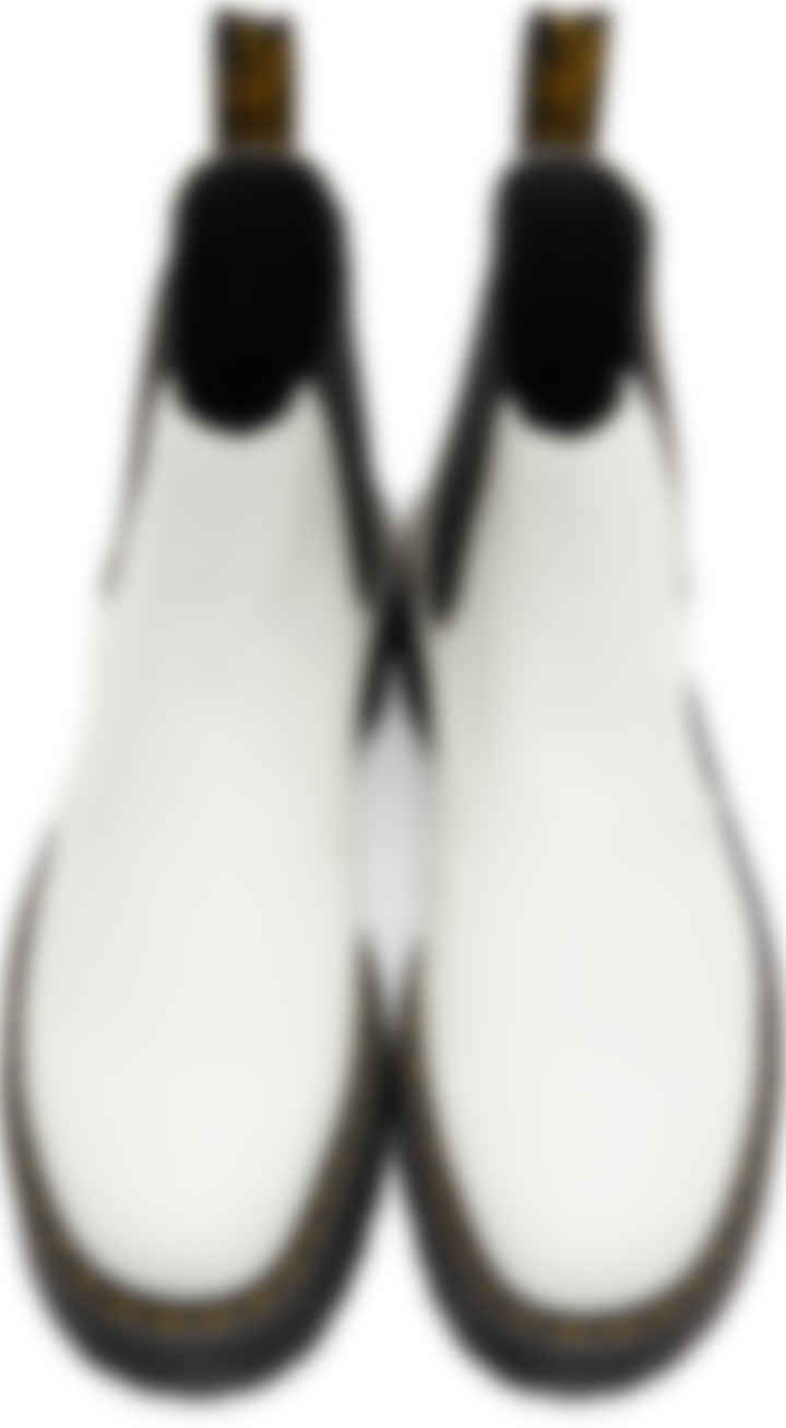 Dr Martens White 2976 Platform Chelsea Boots Ssense