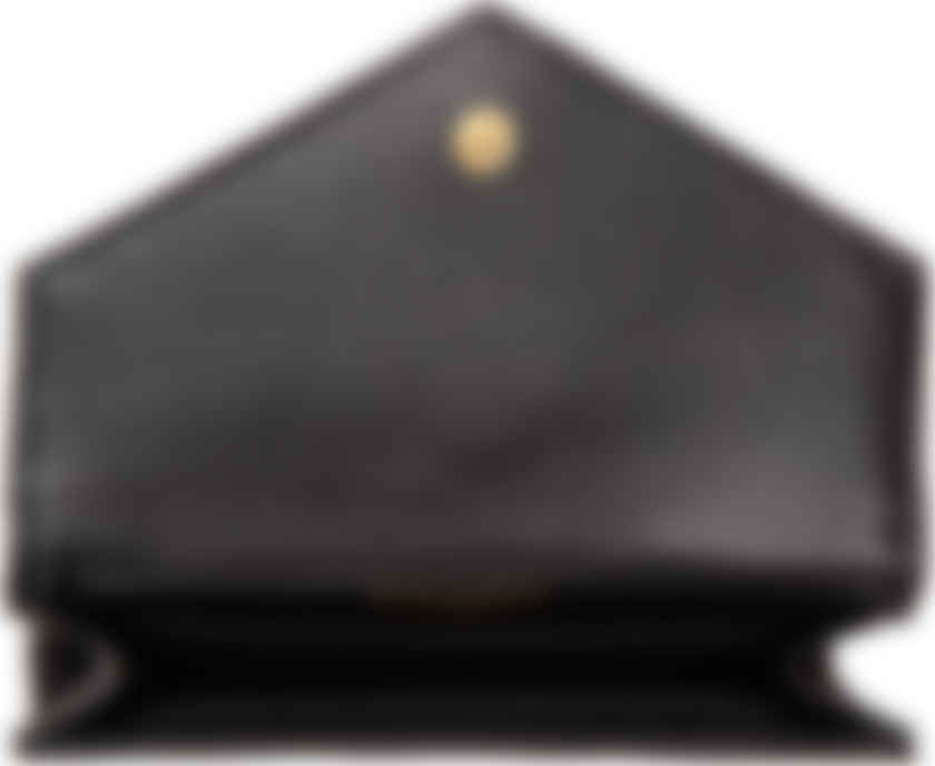 saint laurent black & gold small monogramme envelope wallet
