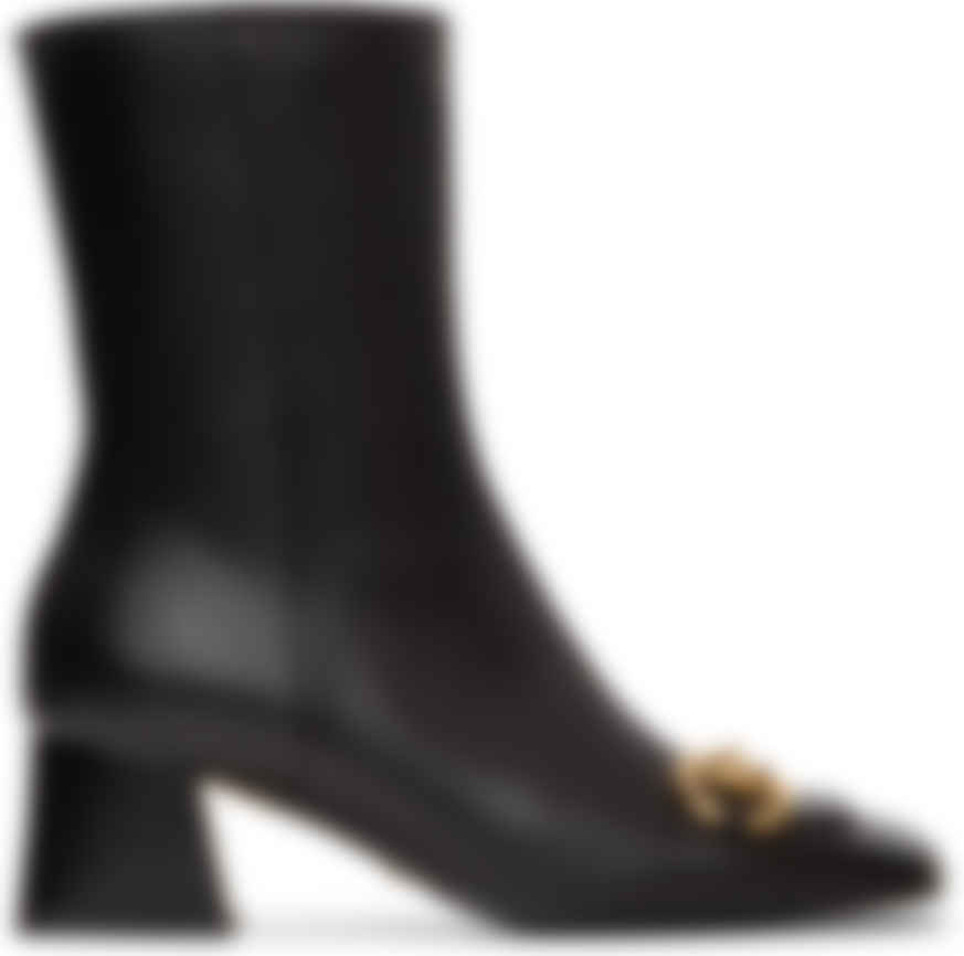 Gucci Black Horsebit Baby 55 Ankle Boots Ssense
