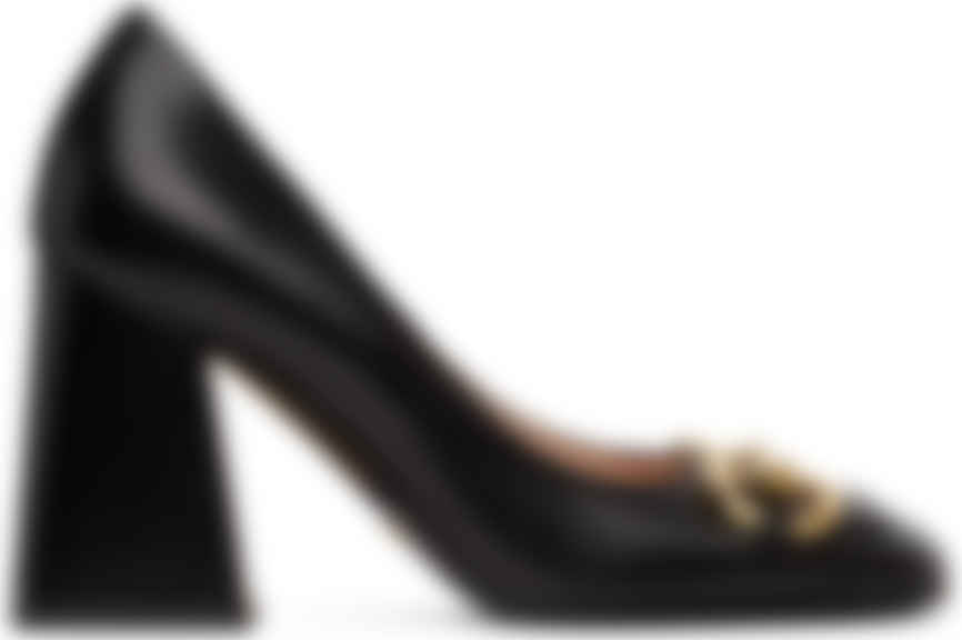 Chaussures noires à talon clearance