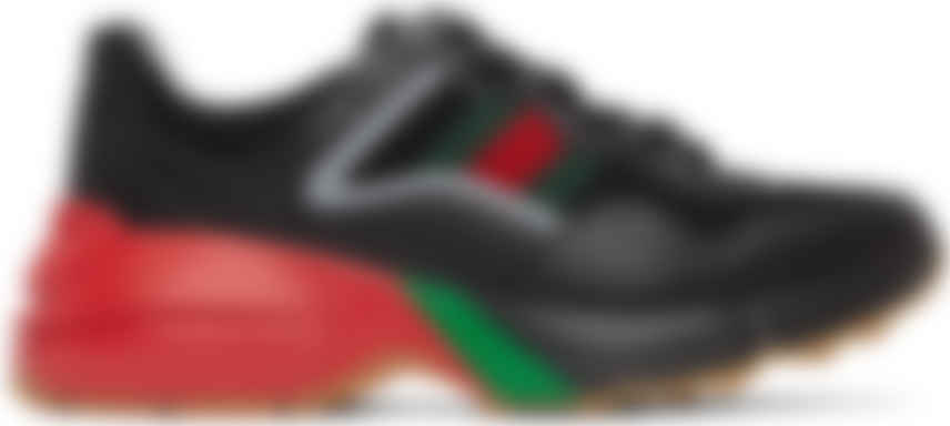 gucci black rhyton sneakers