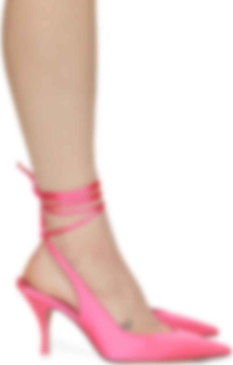 pink satin heels
