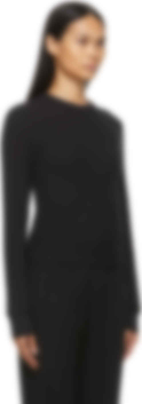 black waffle long sleeve