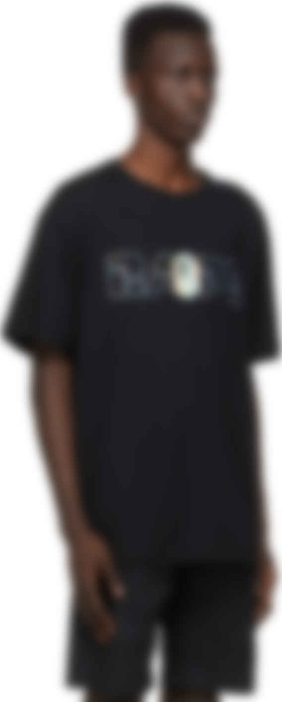 Bape Black Relaxed Aurora Logo T Shirt Ssense