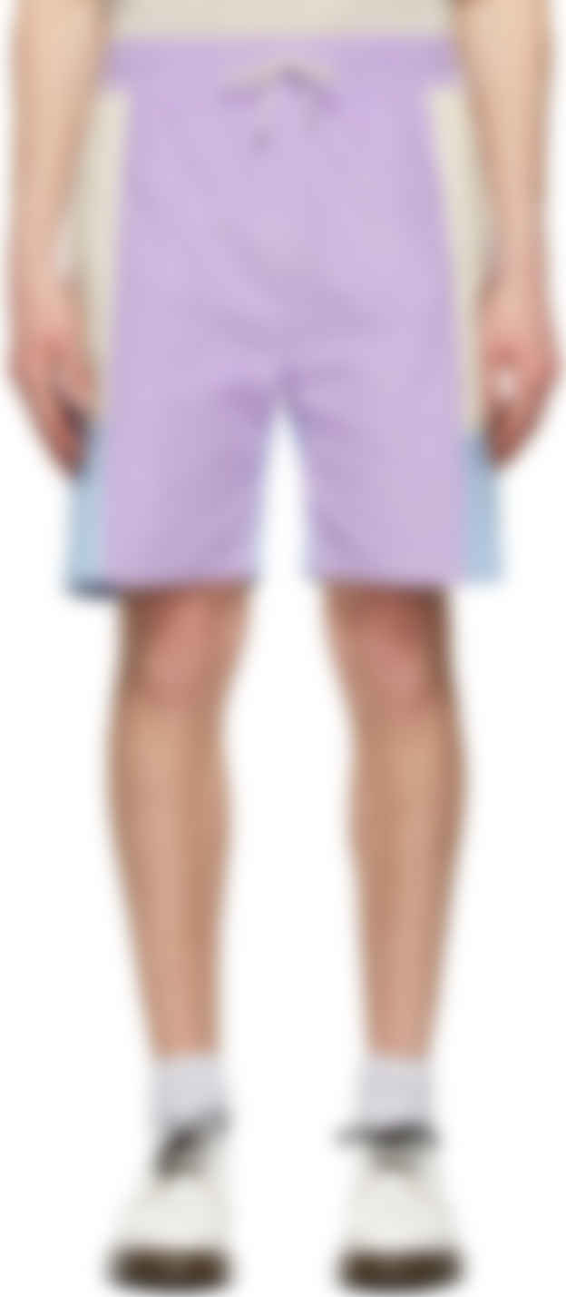 purple corduroy shorts