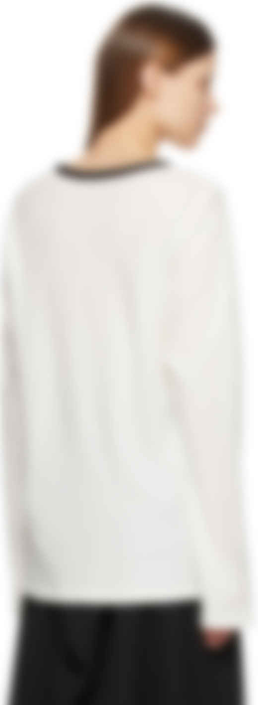 Yohji Yamamoto - White Contrast Long Sleeve T-Shirt