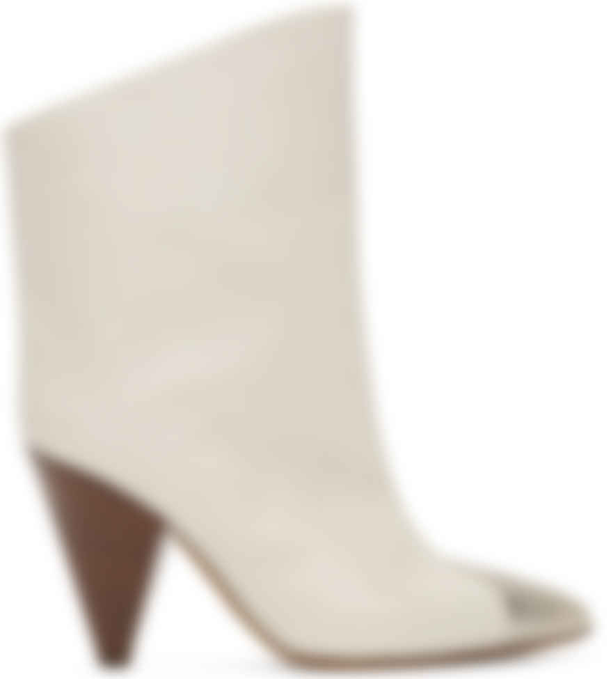boots blanches isabel marant