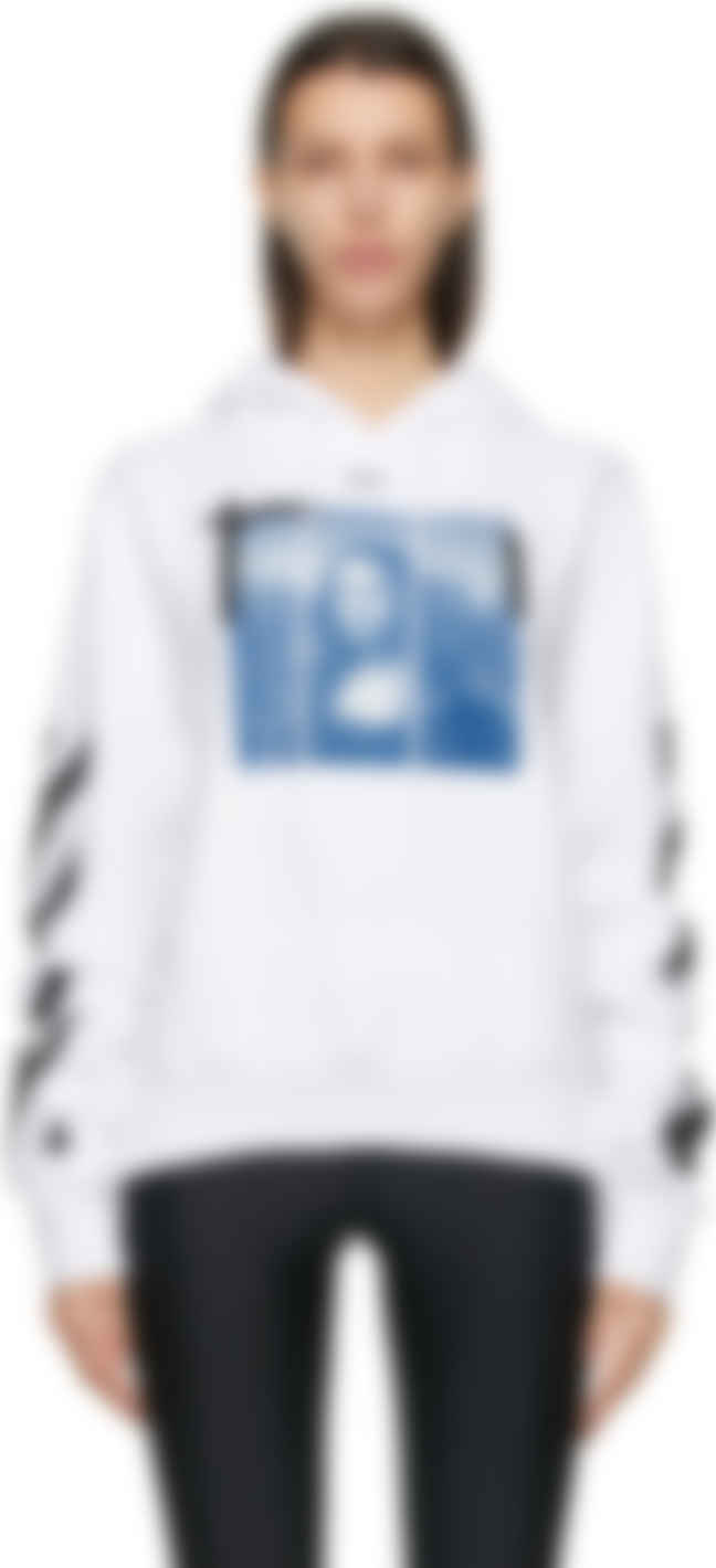 off white mona lisa hoodie white