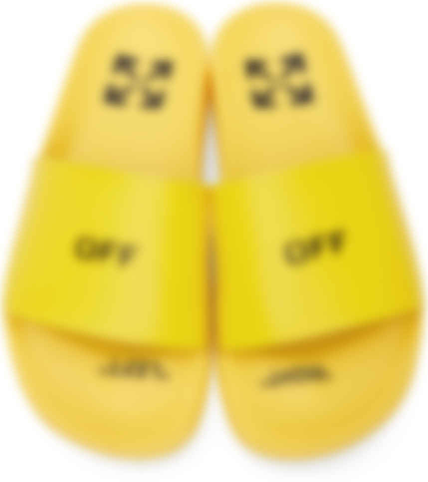 off white yellow slides