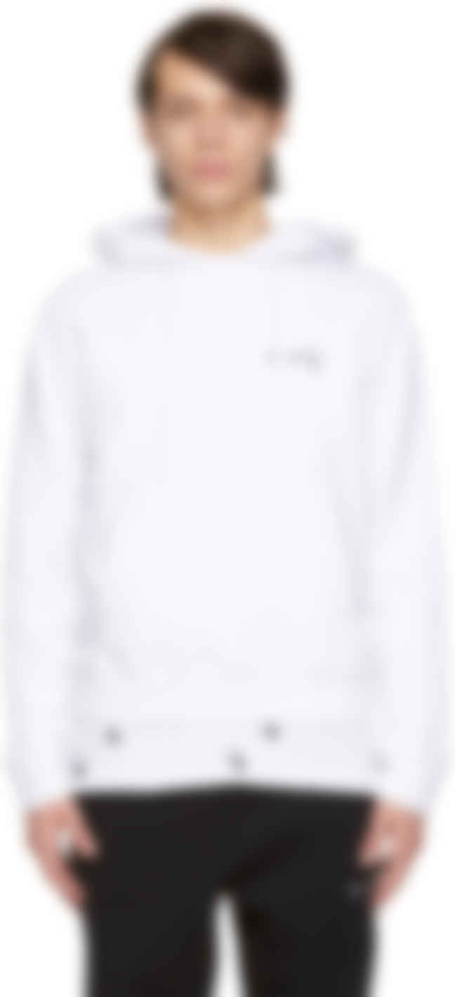 white slim fit hoodie