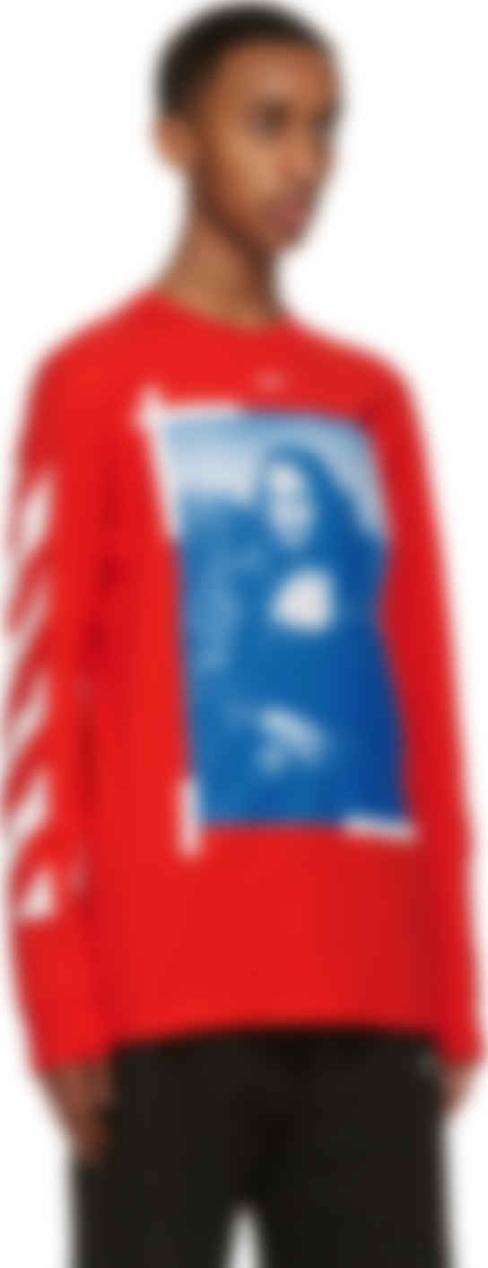 off white mona lisa crewneck red