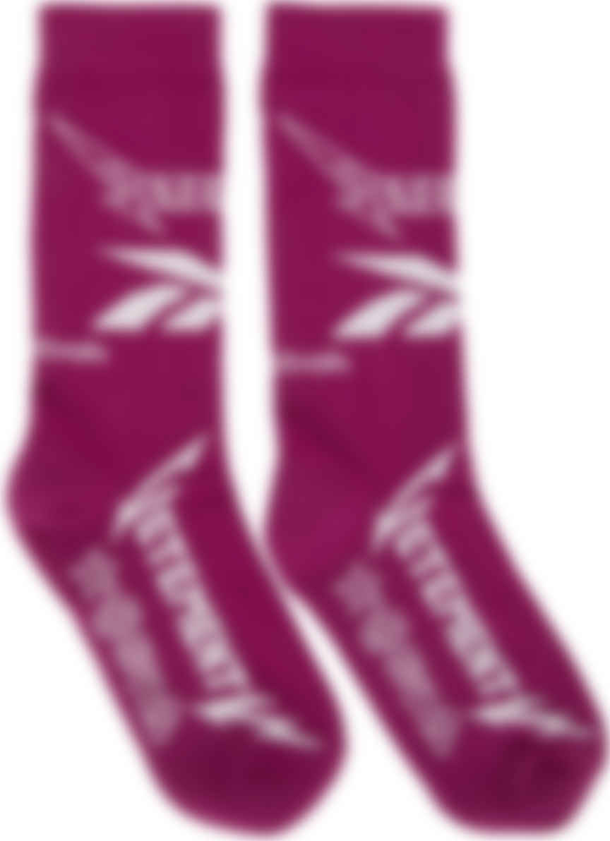 Pink Reebok Edition Metal Logo Socks 