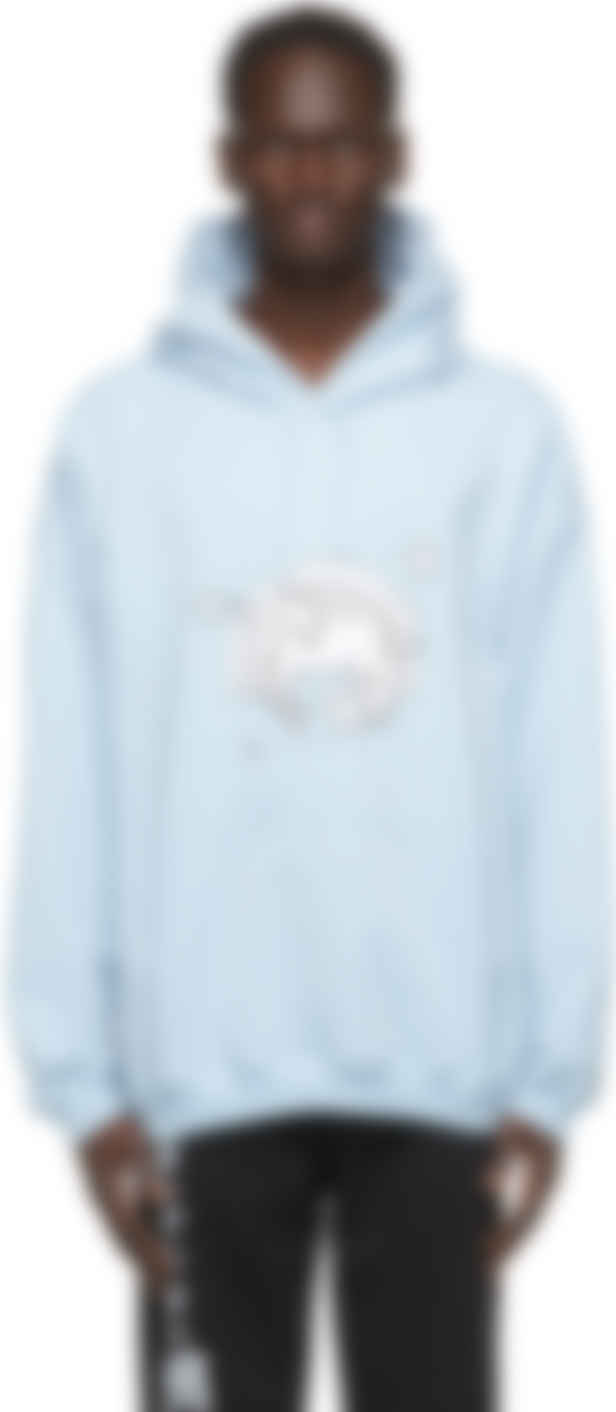 vetements blue hoodie