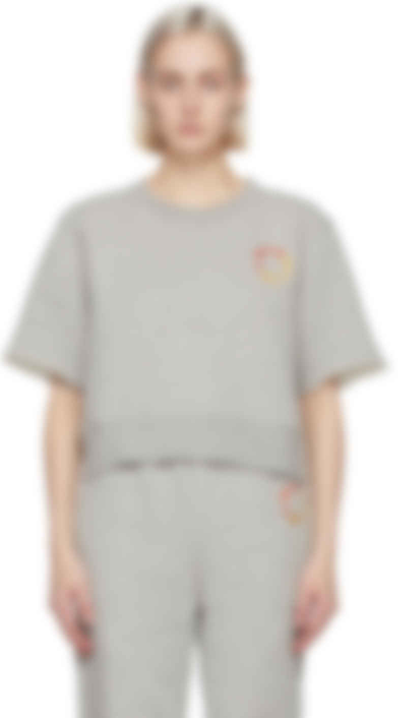 grey short sleeve sweatshirt