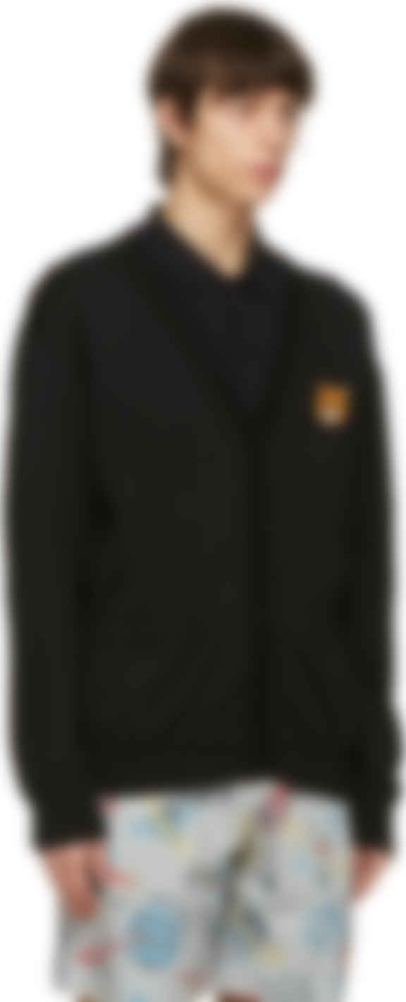 black teddy cardigan