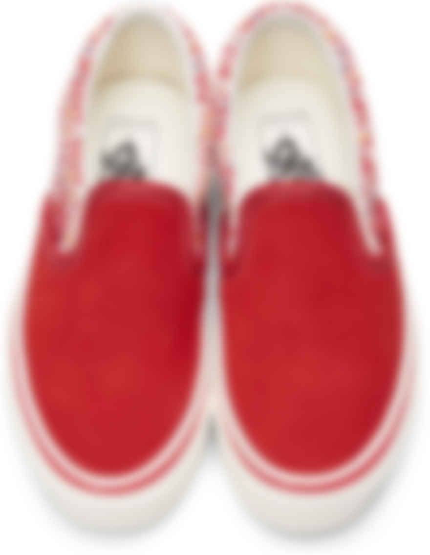 red van slip ons