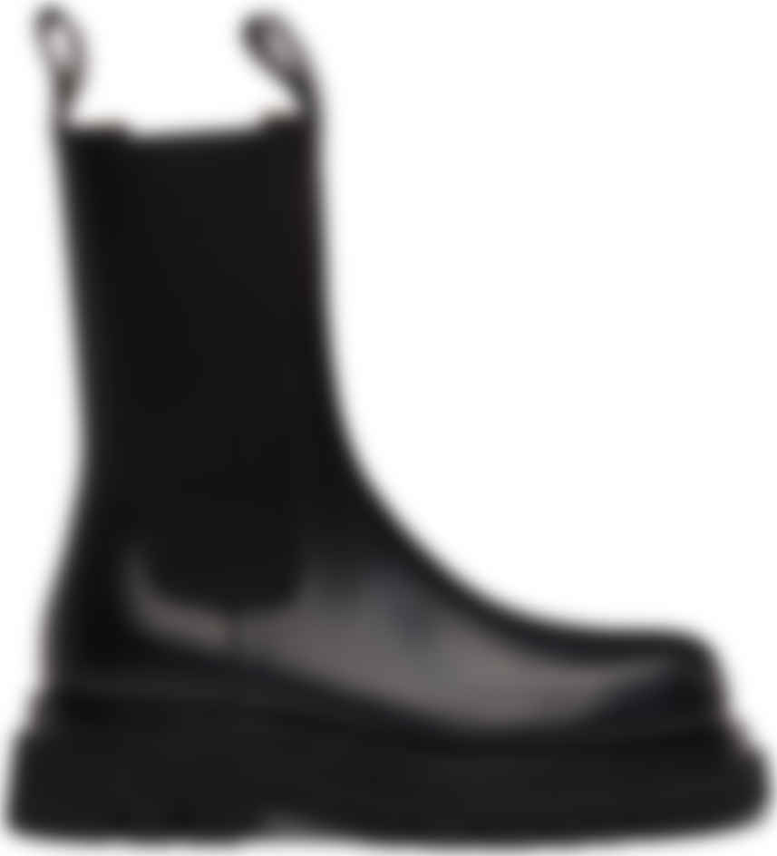 Bottega Veneta Black Bv Lug Chelsea Boots Ssense