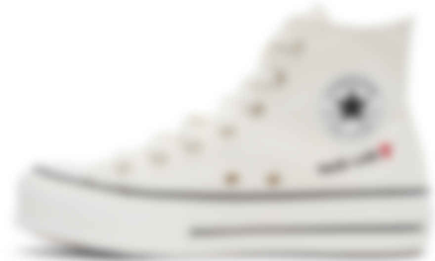 Converse: Baskets blanc cassé Valentine's Day Chuck Taylor All Star Lift Hi  | SSENSE France