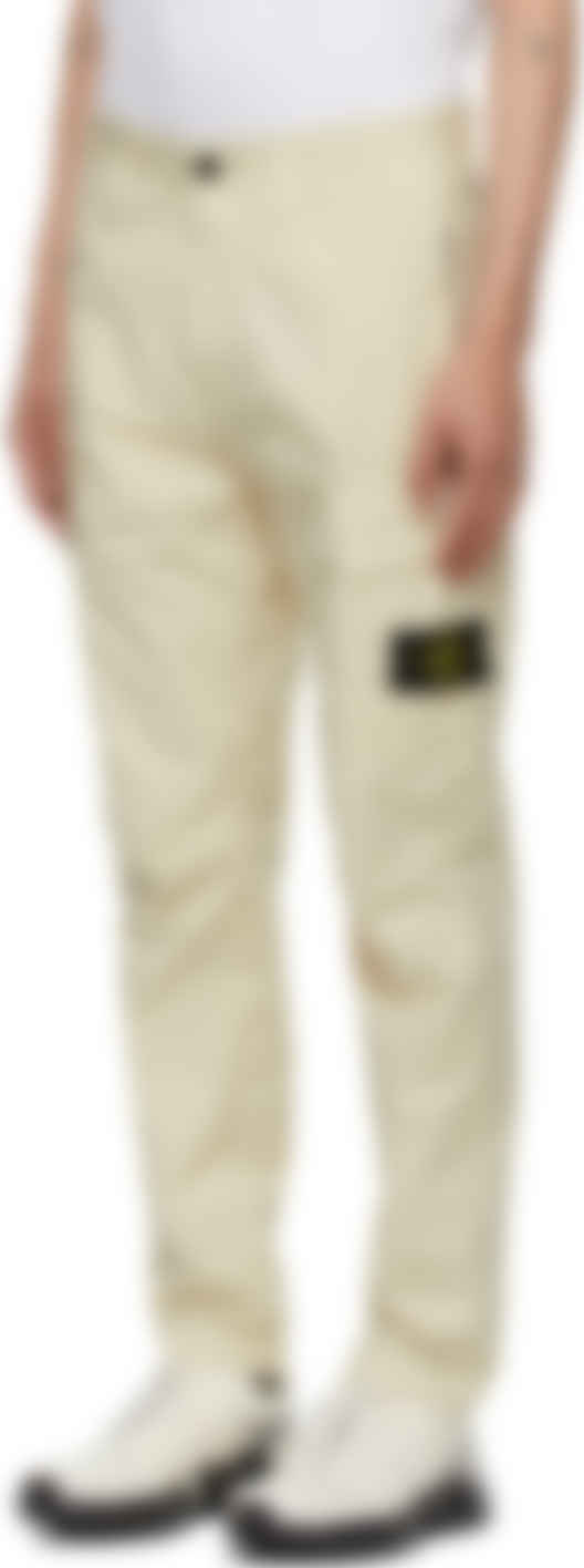 off white stretch pants