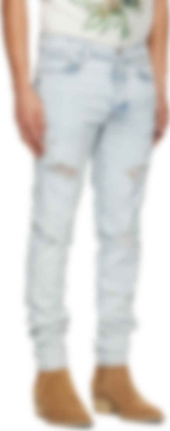 amiri blue thrasher jeans