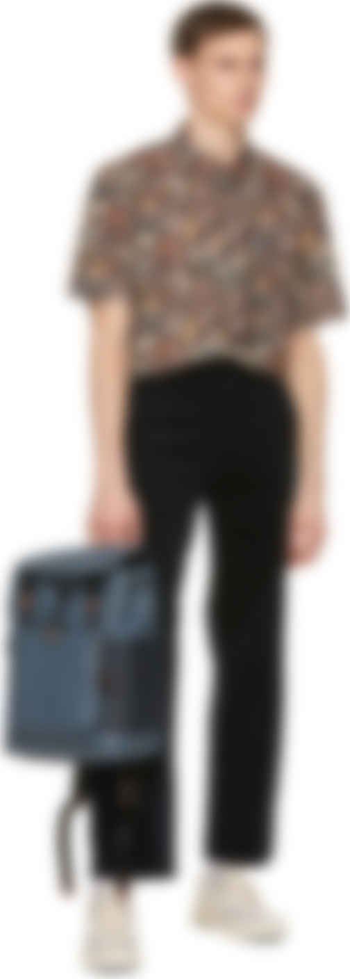 color block flap backpack