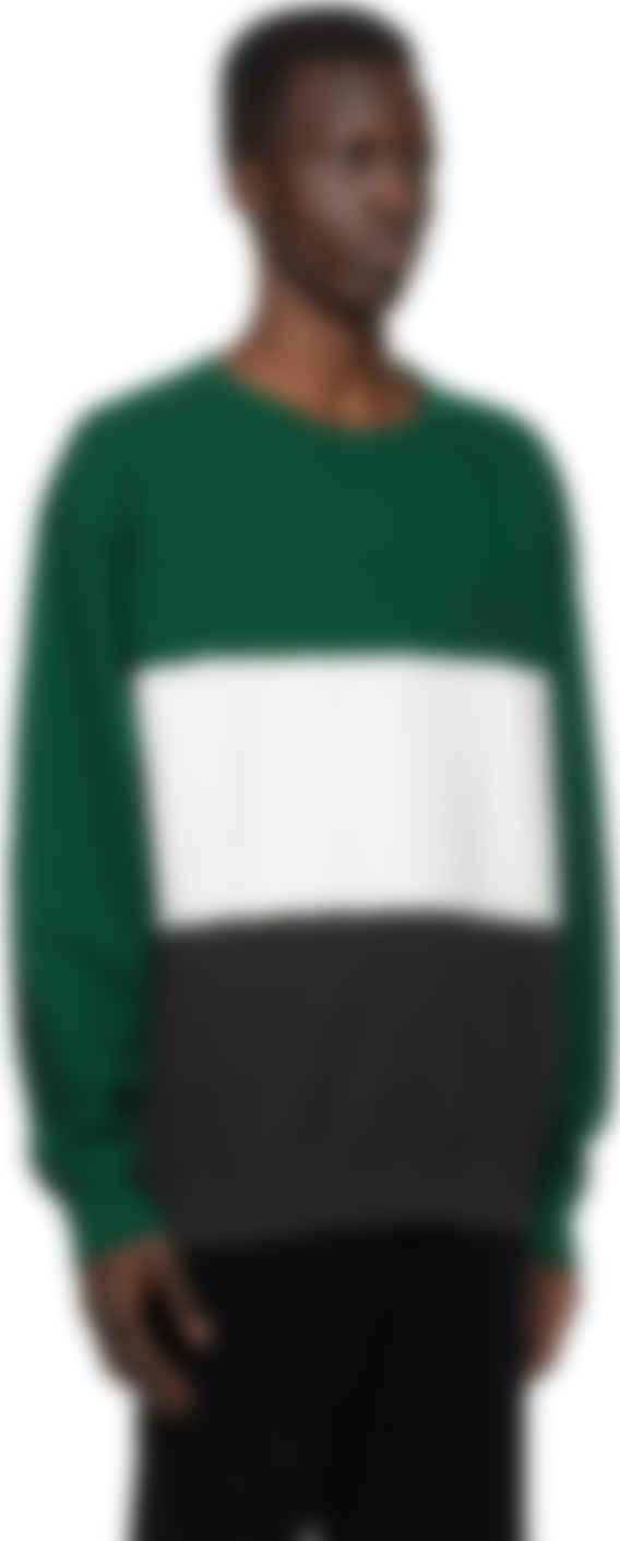 WACKO MARIA - Green Three-Tone Washed Sweatshirt