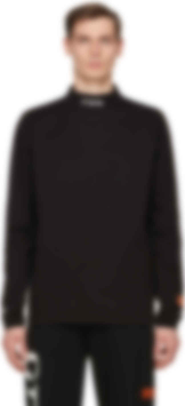 black long sleeve mock neck