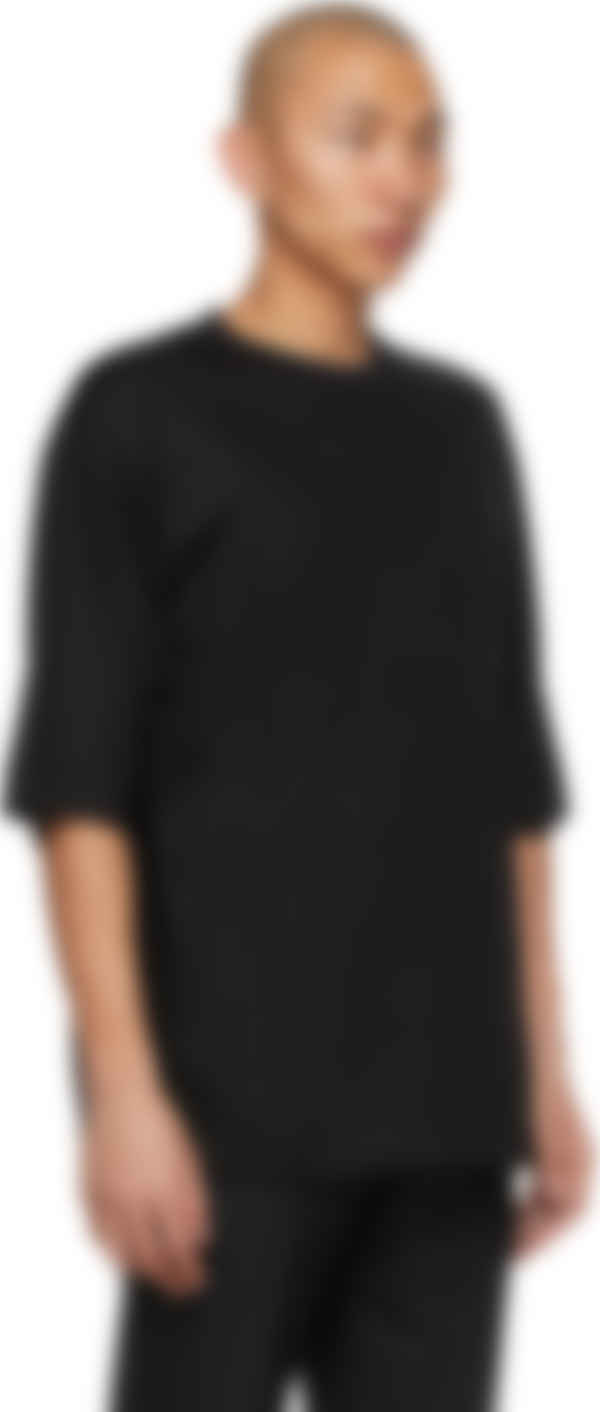 Black Half Sleeve T Shirt By N Hoolywood On Sale