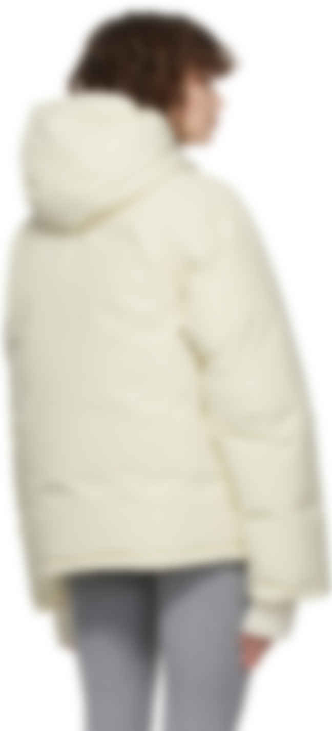white packable jacket
