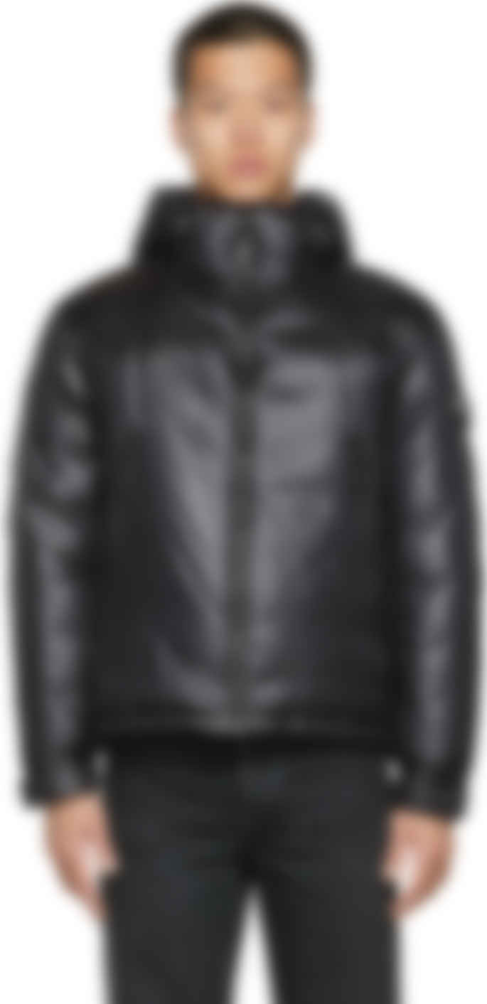 mackage leather down jacket