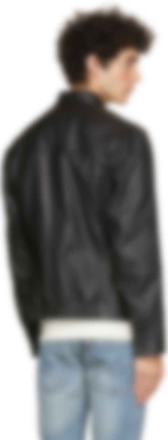 boss black leather jacket